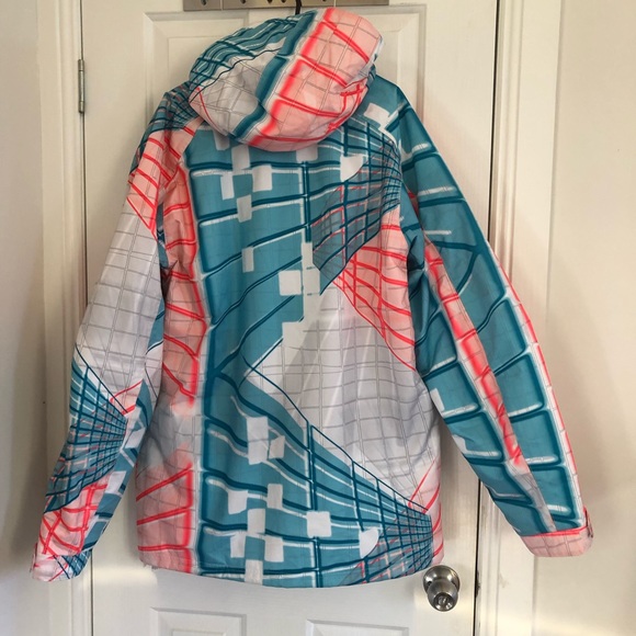 🌿 OAKLEY 🌿 multicoloured unisex freight snow jacket thinsulate anorak size L - Picture 5 of 15